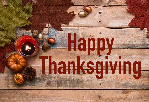 Happy Thanksgiving. Fall leaves.